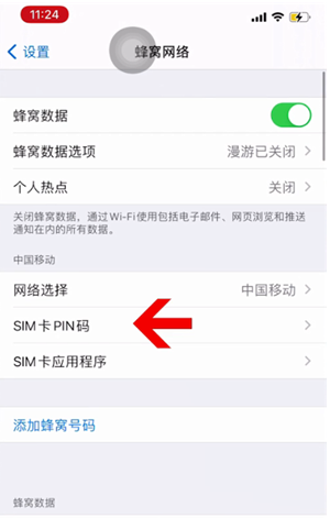 武清苹果14维修网分享如何给iPhone14的SIM卡设置密码 